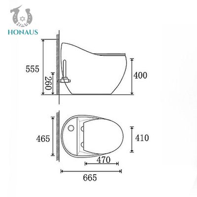 Popular Siphon 3.0-6.0L 2 Flush Toilet Save Water Egg Shape Toilet Bowl no stain
