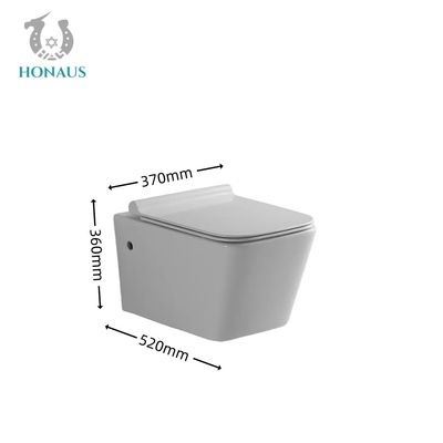 High End European Ceramic Wall Hung Toilet With Rimless Square Shape Water Closets