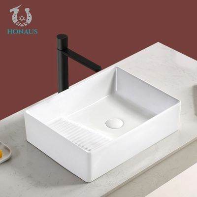 Balcony Laundry Bathroom Countertop Basin Washboard Ceramic Sink Hand Cloth Wash