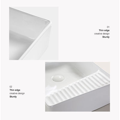Balcony Laundry Bathroom Countertop Basin Washboard Ceramic Sink Hand Cloth Wash