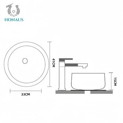 Retro Bathroom Countertop Basin Round Best Ceramic Electroplated Surface Anti Stain