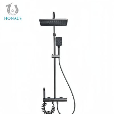 Thermostatic Exposed Valve Showers Four Handles High Quality Aluminum Digital Display